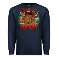 Navy Highland Heifer Christmas Premium Sweatshirt - RanaPortraitStore
