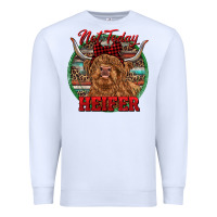 White Highland Heifer Christmas Premium Sweatshirt - RanaPortraitStore
