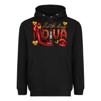 Black birthday diva Heavyweight Hoodie - texasbilliewilder