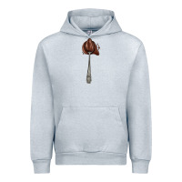 Heather Grey spoon with chocolate Urban Hoodie - AdoDesignShop