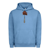 Pigment Pebble Blue spoon with chocolate Urban Hoodie - AdoDesignShop
