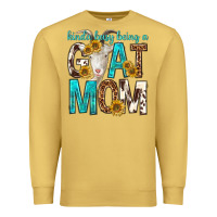 Antique Gold kinda busy being a goat mom Premium Sweatshirt - texasbilliewilder