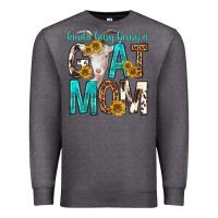 Charcoal Heather kinda busy being a goat mom Premium Sweatshirt - texasbilliewilder