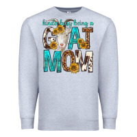 Heather Grey kinda busy being a goat mom Premium Sweatshirt - texasbilliewilder