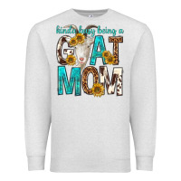 Oatmeal Heather kinda busy being a goat mom Premium Sweatshirt - texasbilliewilder