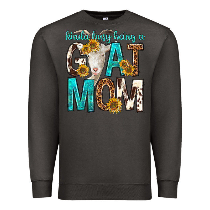 Kinda Busy Being A Goat Mom Premium Sweatshirt by texasbilliewilder | Teevron