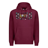 Burgundy for the love of the game soccer Premium Hoodie - Jasminsmagicworld