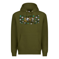 Army Green for the love of the game soccer Premium Hoodie - Jasminsmagicworld