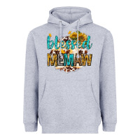 Heather Grey blessed memaw with sunflowers Heavyweight Hoodie - texasbilliewilder
