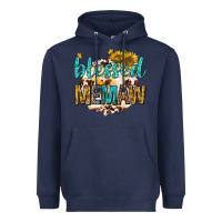 Navy blessed memaw with sunflowers Heavyweight Hoodie - texasbilliewilder