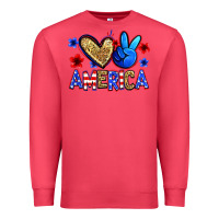 Cardinal peace love america Premium Sweatshirt - Zillion Design Studio