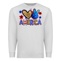Dove Grey peace love america Premium Sweatshirt - Zillion Design Studio