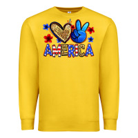 Lemon peace love america Premium Sweatshirt - Zillion Design Studio