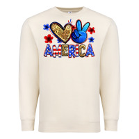 Sandshell peace love america Premium Sweatshirt - Zillion Design Studio