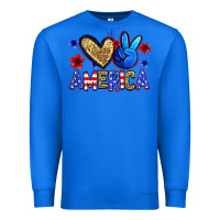 True Royal peace love america Premium Sweatshirt - Zillion Design Studio