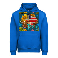 Cobalt 4th of july texas map with cow seamless pattern Urban Hoodie - BundleAndBundleShop
