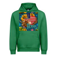 Emerald 4th of july texas map with cow seamless pattern Urban Hoodie - BundleAndBundleShop