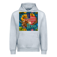 Heather Grey 4th of july texas map with cow seamless pattern Urban Hoodie - BundleAndBundleShop