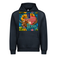 Navy 4th of july texas map with cow seamless pattern Urban Hoodie - BundleAndBundleShop