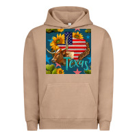 Pigment Burro 4th of july texas map with cow seamless pattern Urban Hoodie - BundleAndBundleShop