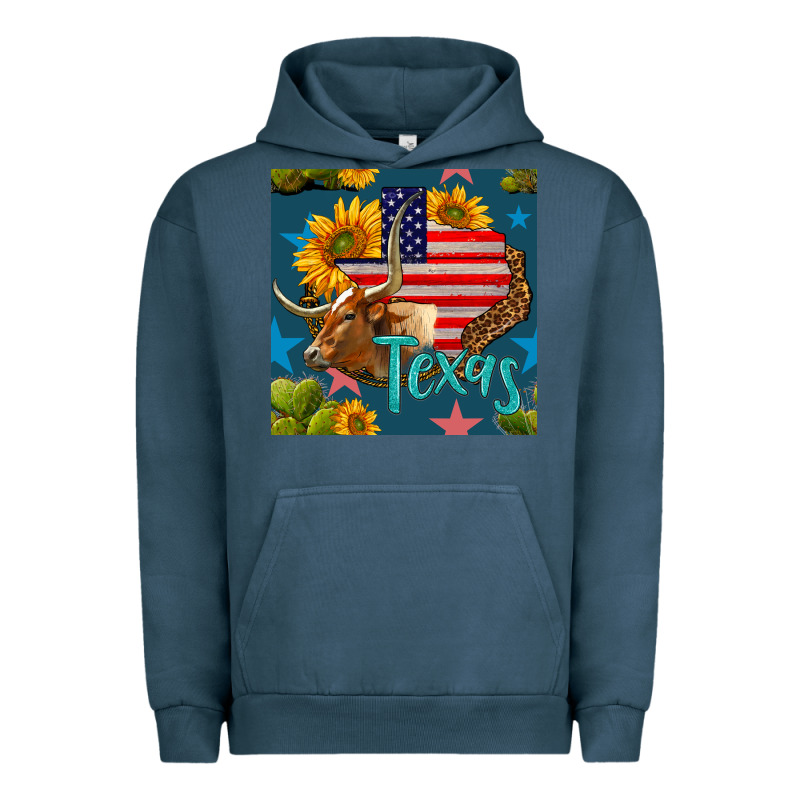4th Of July Texas Map With Cow Seamless Pattern Urban Hoodie by BundleAndBundleShop | Teevron