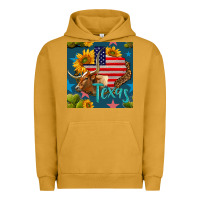 Pigment Peanut Butter 4th of july texas map with cow seamless pattern Urban Hoodie - BundleAndBundleShop