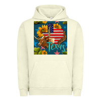 Pigment Pistachio 4th of july texas map with cow seamless pattern Urban Hoodie - BundleAndBundleShop