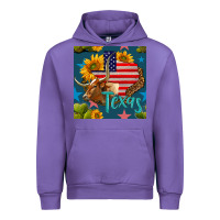 Tulip 4th of july texas map with cow seamless pattern Urban Hoodie - BundleAndBundleShop