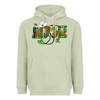 Matcha st patricks day love nurse Heavyweight Hoodie - RanaPortraitStore