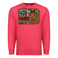 Cardinal merry christmas highland cow Premium Sweatshirt - RanaPortraitStore