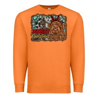 Carrot merry christmas highland cow Premium Sweatshirt - RanaPortraitStore
