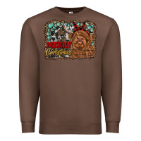 Chestnut merry christmas highland cow Premium Sweatshirt - RanaPortraitStore