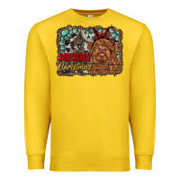 Lemon merry christmas highland cow Premium Sweatshirt - RanaPortraitStore