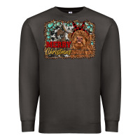 Smoke merry christmas highland cow Premium Sweatshirt - RanaPortraitStore