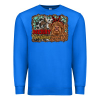 True Royal merry christmas highland cow Premium Sweatshirt - RanaPortraitStore
