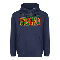 Navy my history is strong Heavyweight Hoodie - Zillion Design Studio