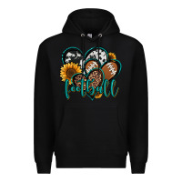 Black football hearts Premium Hoodie - Jasminsmagicworld