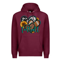 Burgundy football hearts Premium Hoodie - Jasminsmagicworld