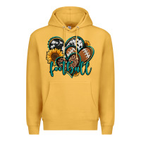 Mustard football hearts Premium Hoodie - Jasminsmagicworld