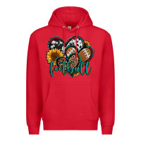 Red football hearts Premium Hoodie - Jasminsmagicworld