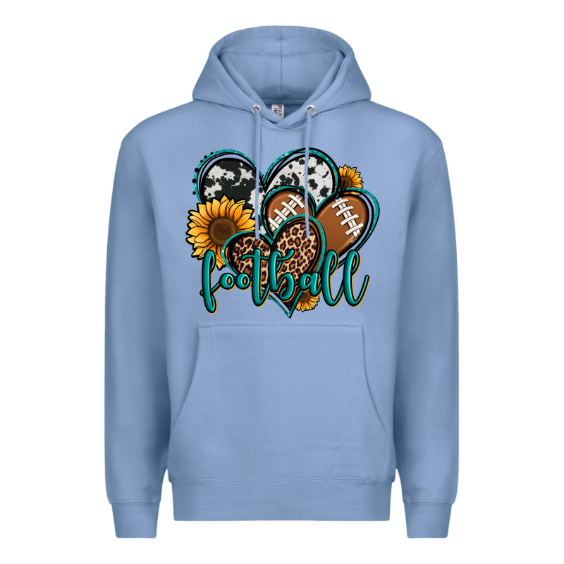 Football Hearts Premium Hoodie by Jasminsmagicworld | Teevron