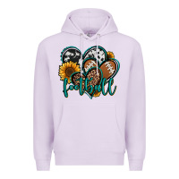 Lilac football hearts Premium Hoodie - Jasminsmagicworld