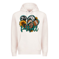 Pale Pink football hearts Premium Hoodie - Jasminsmagicworld