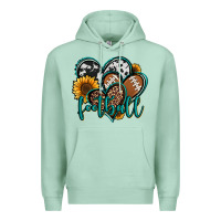 Seafoam football hearts Premium Hoodie - Jasminsmagicworld