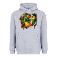 Heather Grey juneteenth lips Heavyweight Hoodie - Zillion Design Studio