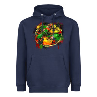 Navy juneteenth lips Heavyweight Hoodie - Zillion Design Studio