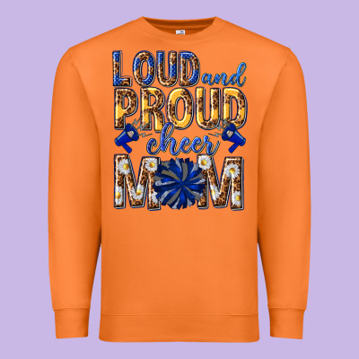 Loud And Proud Cheer Mom Premium Sweatshirt Designed By Texasbilliewilder