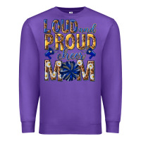 Purple loud and proud cheer mom Premium Sweatshirt - texasbilliewilder
