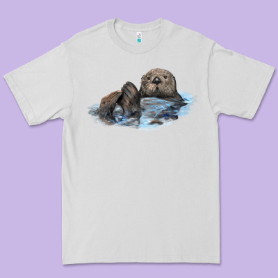 California Sea Otter Premium Tee Designed By Lillyallendesigns