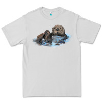 Dove Grey california sea otter Premium Tee - LillyAllenDesigns